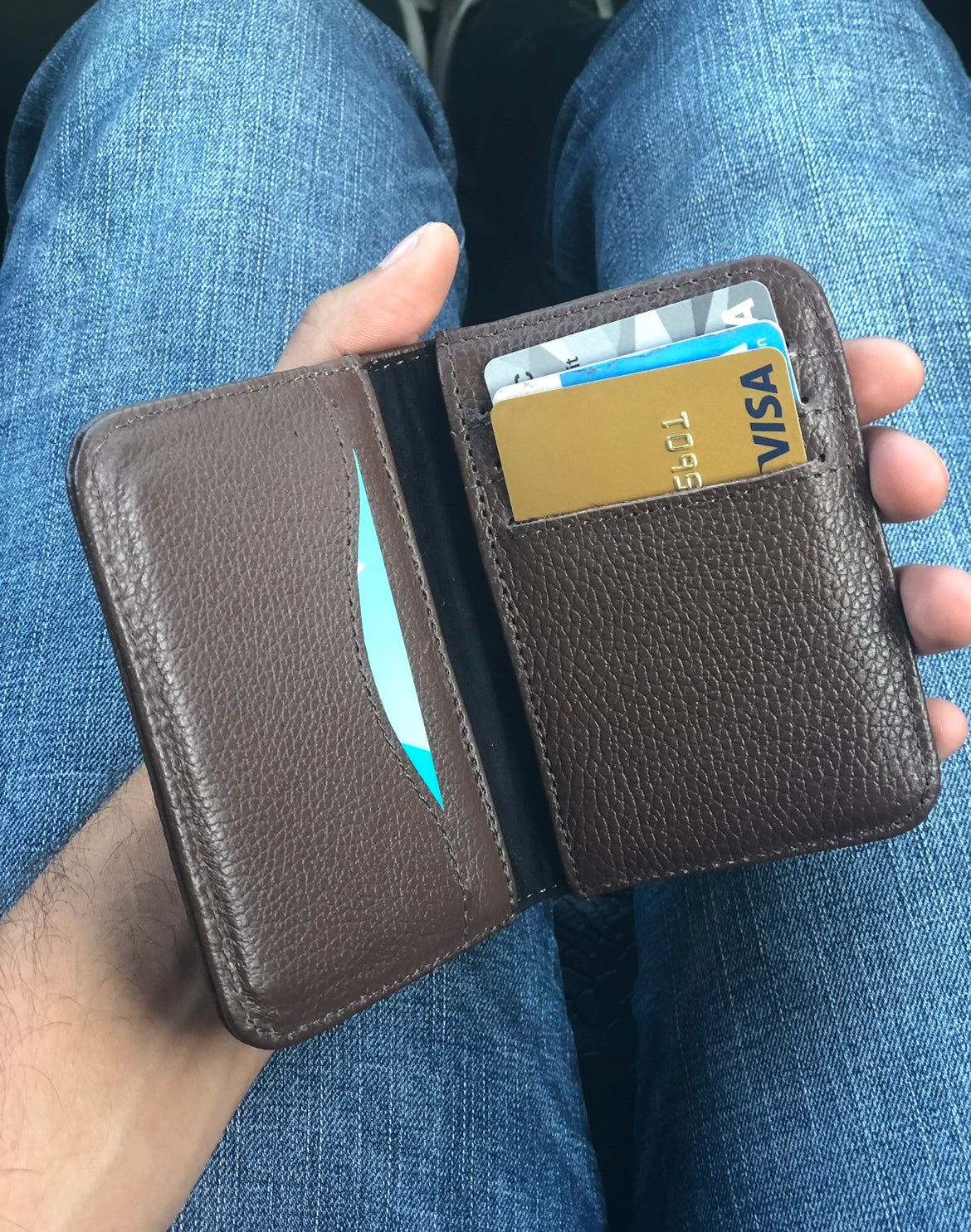 Double pocket card holder